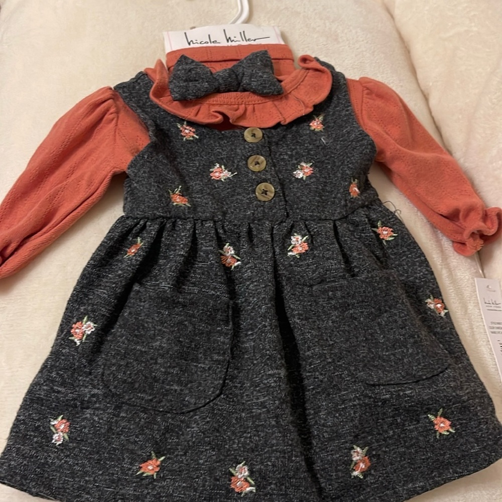 0-3 month girl dress NWT